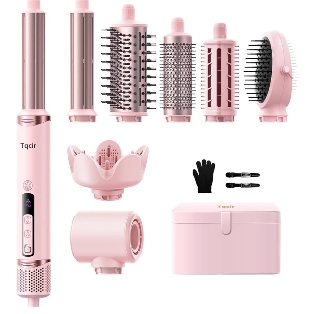 Pink Hair Styling Tool Set